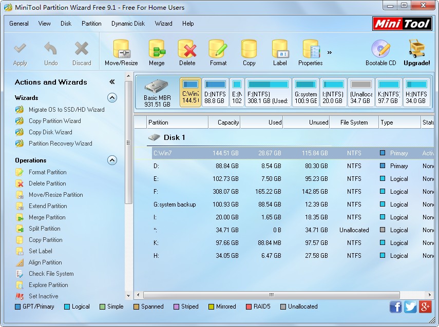 extend drive c select drive C