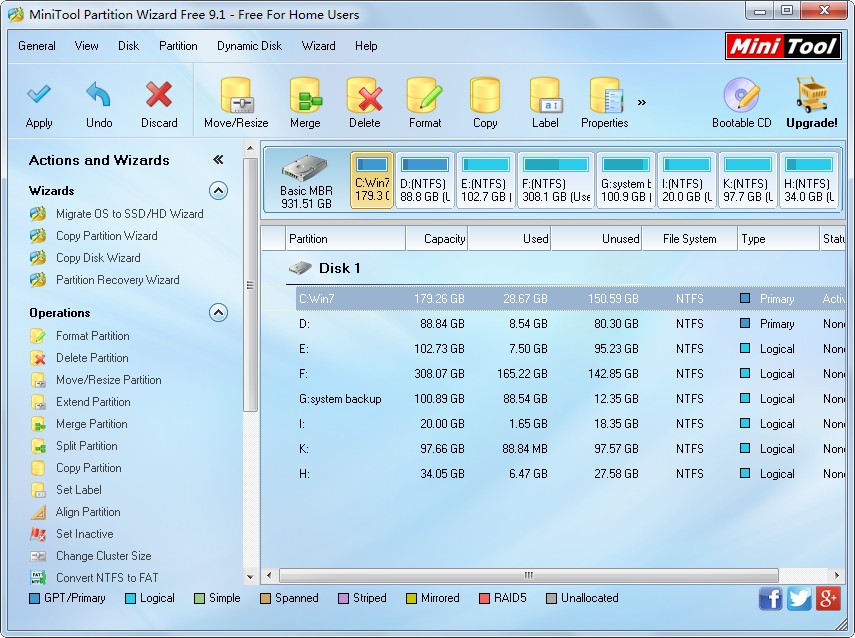 extend drive c apply changes