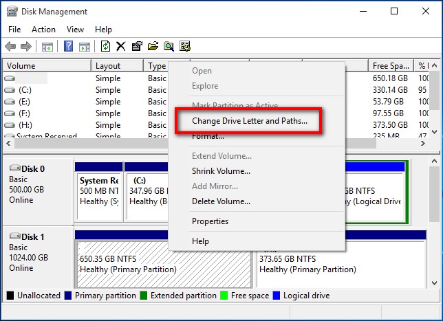 recover missing drives in Windows 10 assign letter