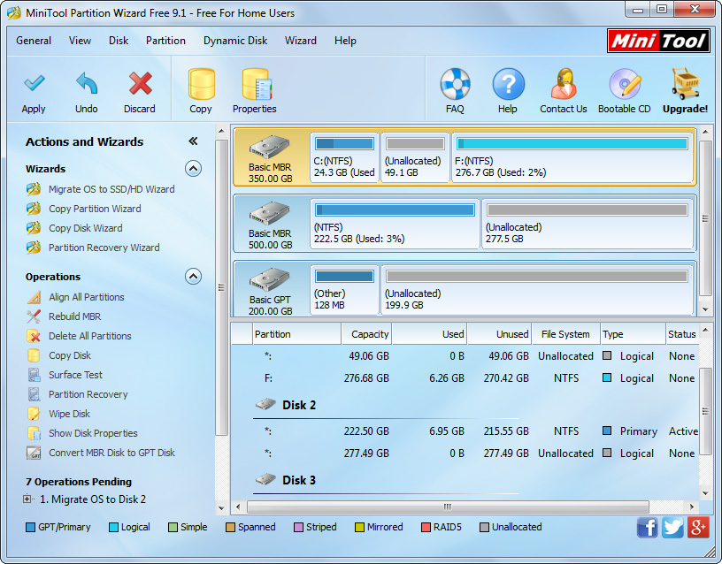 transfer windows 7 to new disk apply changes
